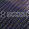 Carbon Fiber Blue Kevlar Veneer Panel .012"/.3mm 2x2 twill - EPOXY